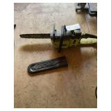 Ryobi 40V Brushless 14-Inch Cordless Chainsaw with Battery and Scabbard