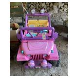 Power Wheels Barbie Jeep Wrangler Ride-On Toy with Battery and Charger