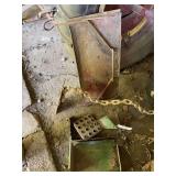 Assorted Metal Tractor Parts and Heavy Duty Chain Assembly