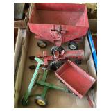 Assorted Metal and Diecast Toy Farm Equipment and Tractors