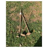 Assorted Long Handled Garden Hoes, Lot of 3