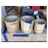 Stoneware Crock Grouping Set of 3