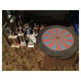 Sportcraft Dartboard and Assorted Sports Trophies Lot