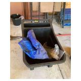 Plastic Utility Cart with Miscellaneous Contents