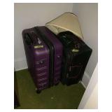 Lot of Two Rolling Suitcases with Hard and Soft Shell Design