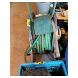 Hose Reel with Garden Hose and Utility Cart Wheels