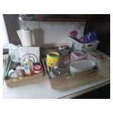 Lot of Household Goods, Decor, Organizers, and Craft Supplies