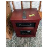 Comfort Zone Wooden Cabinet Electric Space Heater with Remote Control