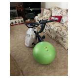 AeroPilates Exercise Equipment Set with Stationary Bike and Stability Ball