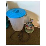 Decorative Tabletop Water Fountain with Spigot and Bird Motif