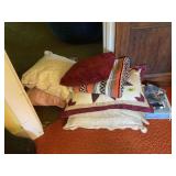 Assorted Pillows, Blankets, and Textile Lot