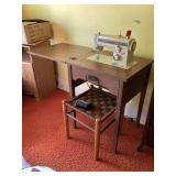 Kenmore Model 1357 Zig-Zag Sewing Machine with Cabinet and Accessories