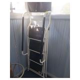 Four-Step Folding Step Ladder with Handrails and Storage Pouch