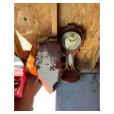 Lot of Two Wooden Clocks & folding chair