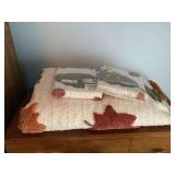 Falling Leaves Print Bedding Set with Pillow Shams and Comforter