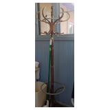 Bentwood Coat Rack with Integrated Umbrella Stand