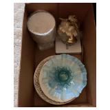 Boxed Assortment of Glassware and Decorative Items