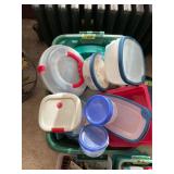 Assorted Plastic Food Storage Containers and Lids Lot