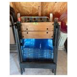 Folding Webbed Lawn Chairs with Storage Caddy