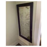 Wall Mirror with Dark Wood Frame