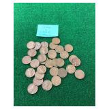 Assorted Lot of US Lincoln Wheat Cents, Years 1944 and 1958