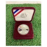 1984 Los Angeles XXIII Olympiad Silver One Dollar Coin in Presentation Case