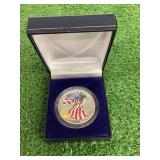 2000 American Silver Eagle Colorized One Dollar Coin in Presentation Case