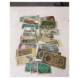 Assorted World Paper Money and Banknote Collection