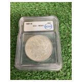 1881-S Morgan Silver Dollar ICG MS63