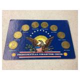 Shell Oil Presidential Collector Coins Board Set with US Presidents Medallions