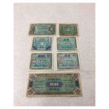 Collection of World Allied Military Government and Japanese Military Currency Banknotes