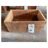 Wooden Storage Crate with Stamped Markings