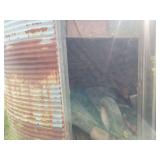 Corrugated Metal Grain Bin with Contents
