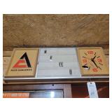 Allis-Chalmers Advertising Sign with Clock and Changeable Letter Board
