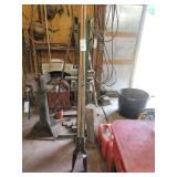 Manual Post Hole Digger with Wooden Handles and Steel Blades