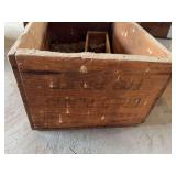 Group of Two Wood Advertising Crates Including Windsor Yellow American Cheese and Dried Pears