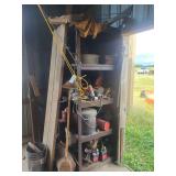 Assorted Industrial and Agricultural Shop Supplies Lot on Metal Shelving