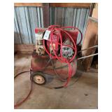 Red Portable Air Compressor with Westinghouse 1 HP Motor and Dial-O-Matic Control