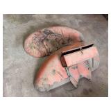 Red Tractor Fenders with Tool Box Pair