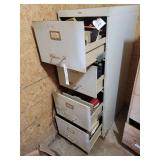 Cole Four-Drawer Metal File Cabinet Filled with Allis-Chalmers and Midwest Equipment Manuals