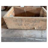 Dried Prunes For Relief Wooden Produce Crate