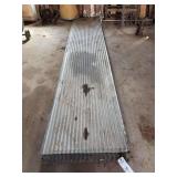Stack of Corrugated Metal Roofing Panels