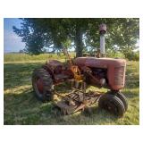Farmall B with Woods Belly Mower