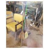 Assorted Brooms and Push Brooms Group