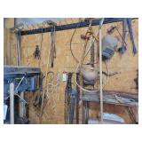 Assorted Workshop Tools, Rakes, Jack, and Welding Equipment Lot
