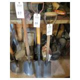 Assorted Long-Handled Shovels and D-Handle Spade Tools, Lot of Four