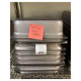Lot of 12 Stainless Steel 4-Inch Full Pans