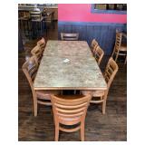 Restaurant Dining Set with Two Tables and Eight Chairs
