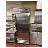 Avantco SS-1F-HC 29 Inch Stainless Steel Solid Door Reach-In Freezer