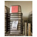 (11) Stainless Steel 4-Inch 1/3 Size Steam Table Pans